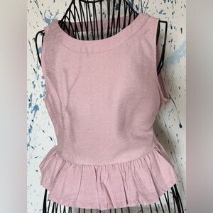 Forever 21 Peplum Cut Out Back Top